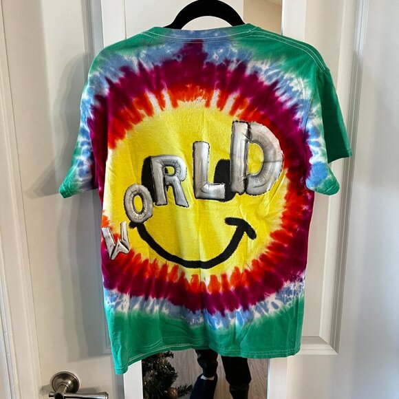 514 Travis Scott Astroworld Tie Dye Tee Size Medium Color Green Red - Picture 4 of 4